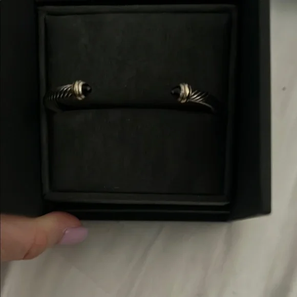 David Yurman Cable Classic Bracelet with 18K Gold & Semiprecious Stones, 4mm - Picture 3 of 7